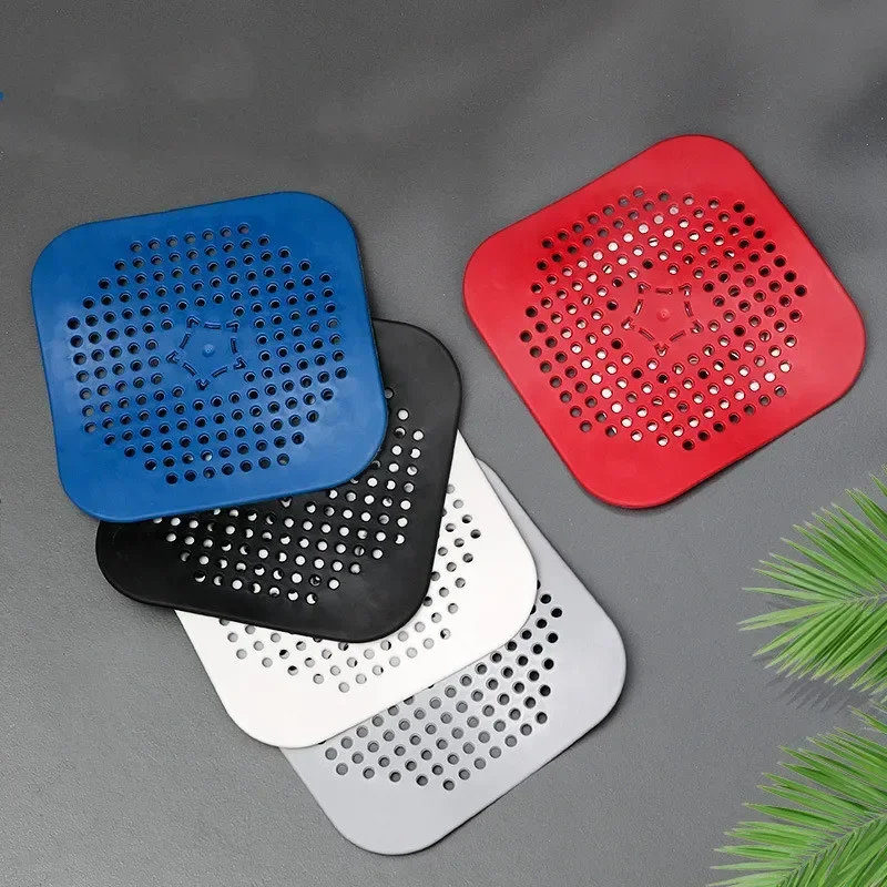 1PCS Drain Hair Catcher Filter Sink Anti-blocking Strainer Bathtub Shower Floor Silicone Stopper Cover Kitchen Bathroom Accessor 2