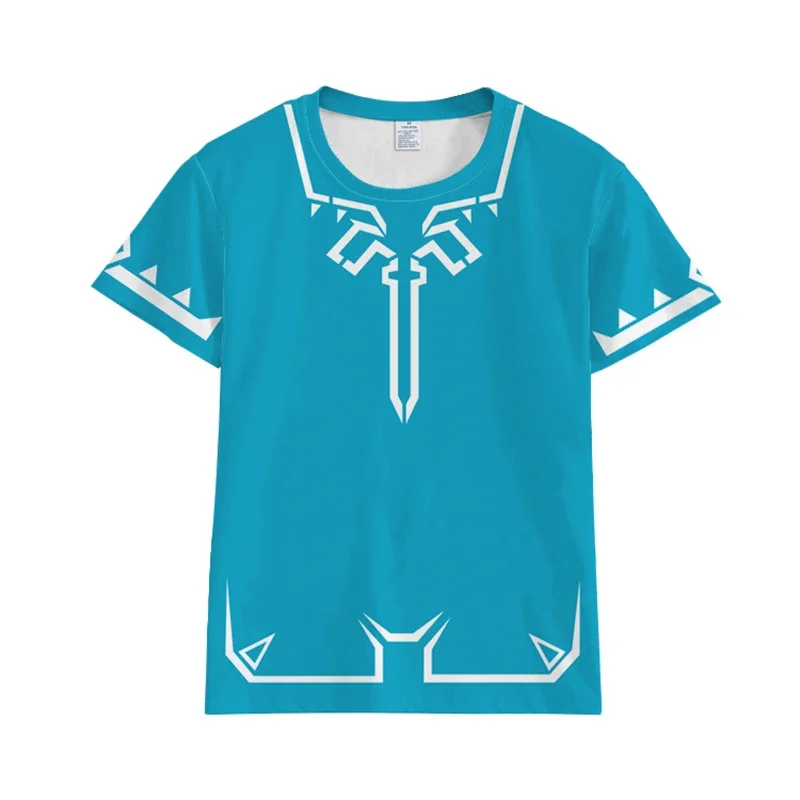 

Camiseta de Cosplay de enlace Breath of the Wild, camiseta de Princess, Disfraces para взрослые, Tops de verano