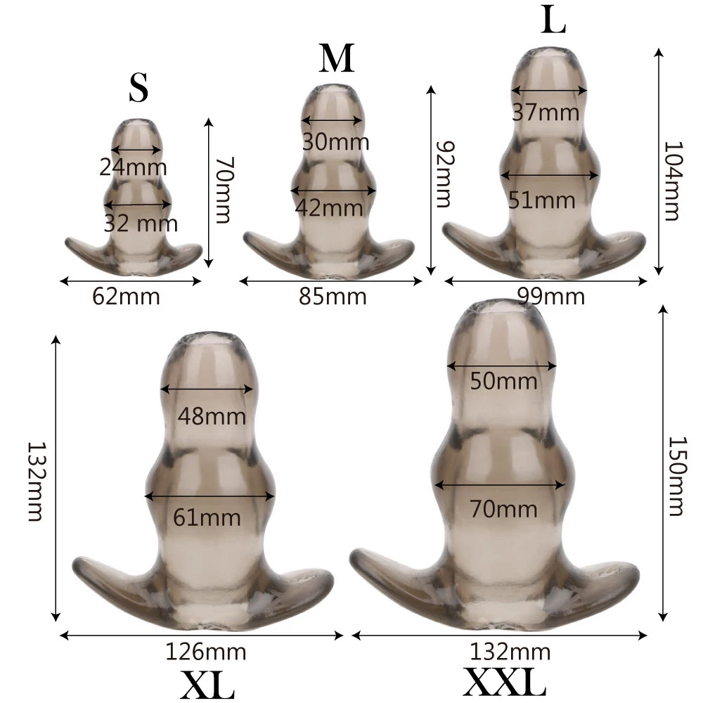 Anal Dilator Soft Speculum Enema Hollow Insert Anus Masturbation Butt Plug Dildo Anal Plug Sexy Products Prostate Massage BDSM anal plug dilator