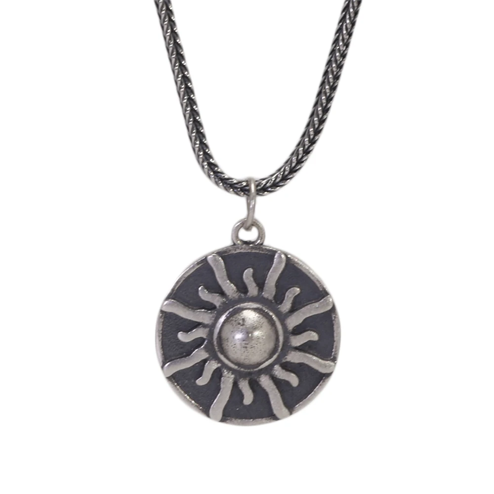 진짜 S 빈티지 맞춤형 태양, 달, 별, 커플 목걸이, 펜던트 주얼리