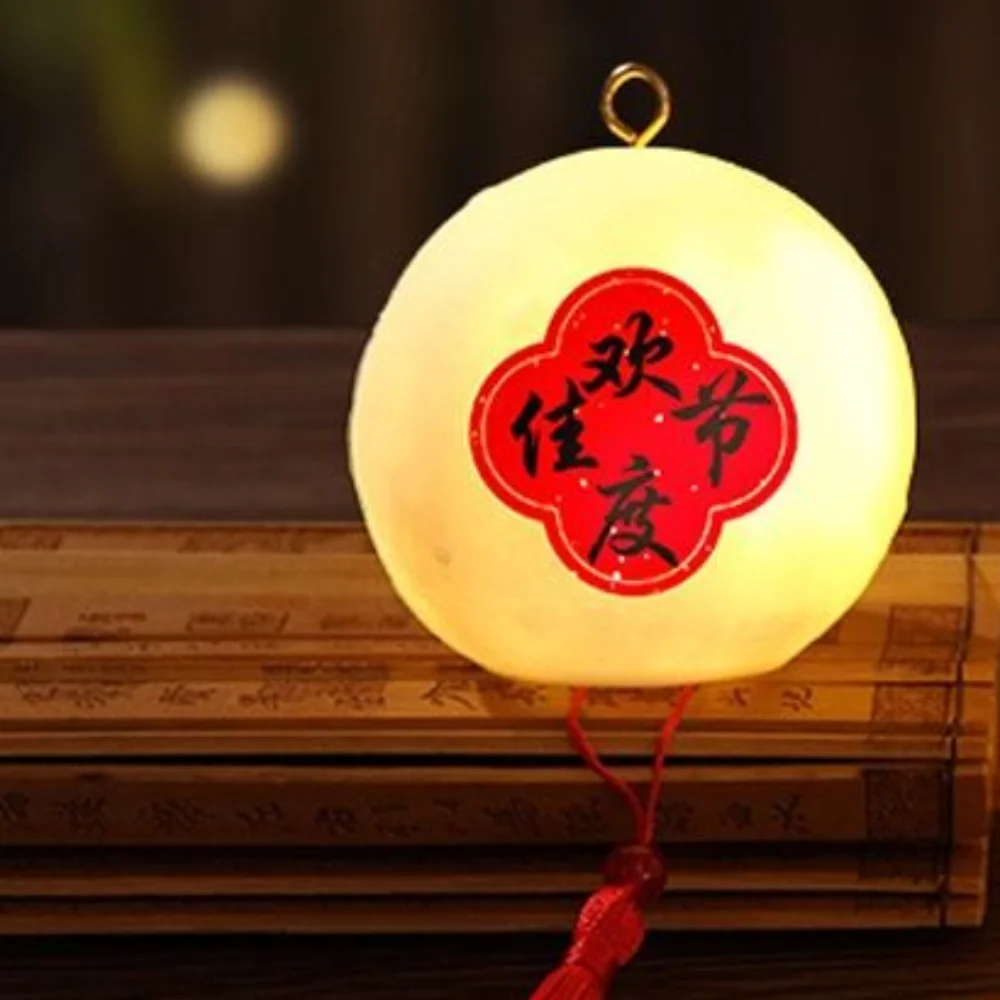 Cartoon Chinesische Hasen-Laterne Traditionelle Handgefertigte LED-Laterne Spielzeug Segensbringer Tragbare Handlampe Neujahr – Detail 4