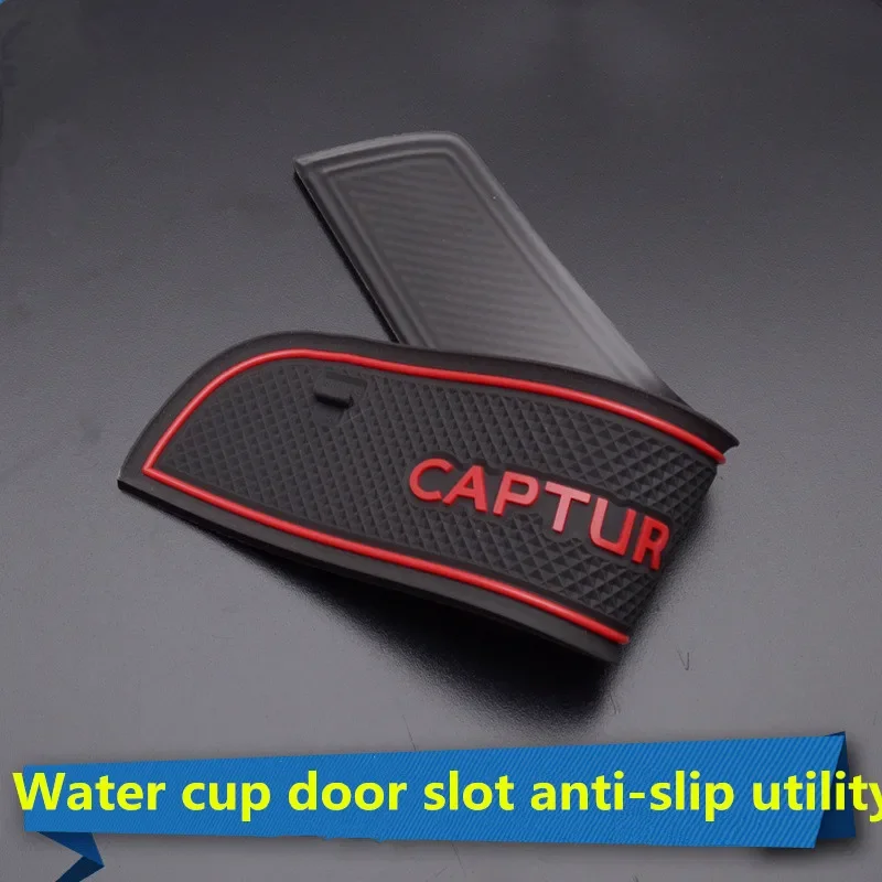 For Renault Captur 2013~2018 Samsung QM3 3D Rubber Mat Lnterior Anti Slip Mat Door Slot Pad Cup Cushion Groove Mat Accessories