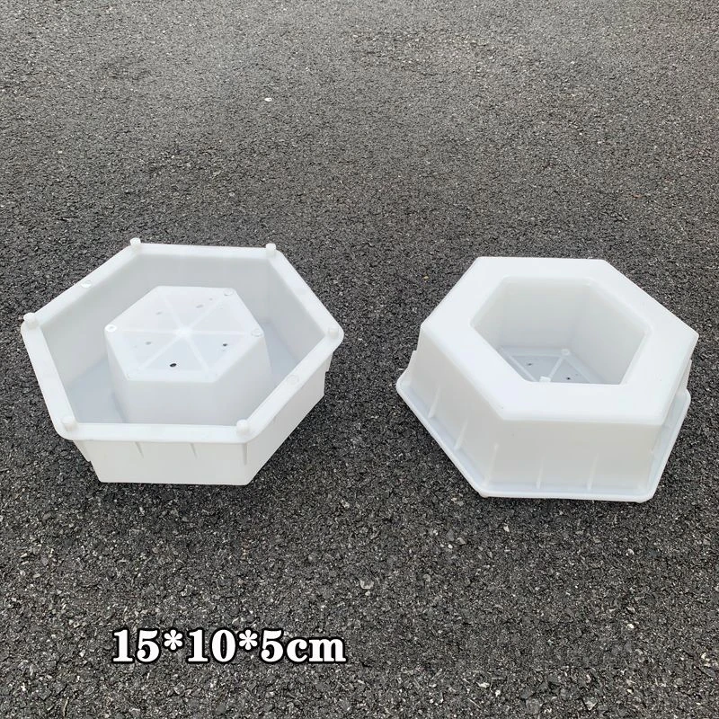 Hollow Hexagonal Plastic Mold for River Slope Project Slope Protection Six-Block Grass Planting Brick Concrete Decoration
