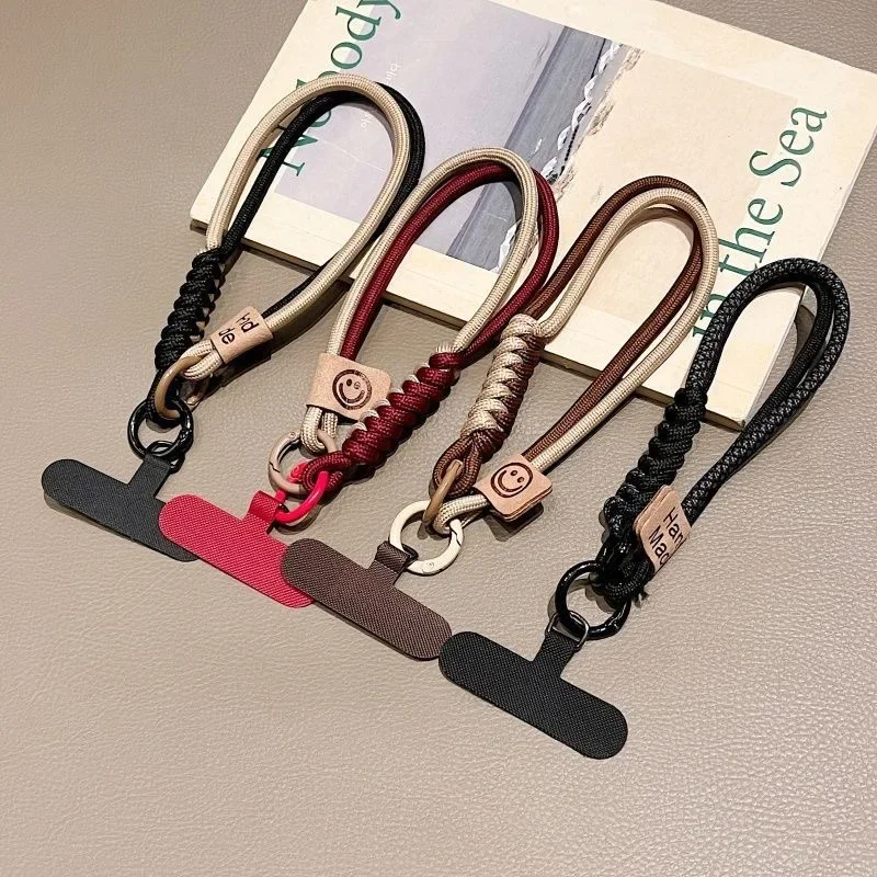 Luxury Braided Wrist Mobile Phone Lanyard with Anti-Fall Hand-held Pendant