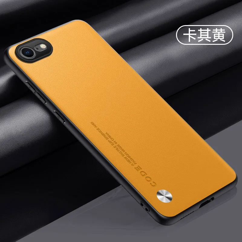 Plain PU Leather Matte Shockproof Soft Edge Back Cover Case