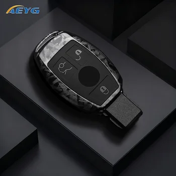 ABS Carbon Fiber Car Key Case Cover For Mercedes Benz A B C E Class GLS GLA GLK GLC CLS CLA W204 W205 W212 W463 W176 Accessories