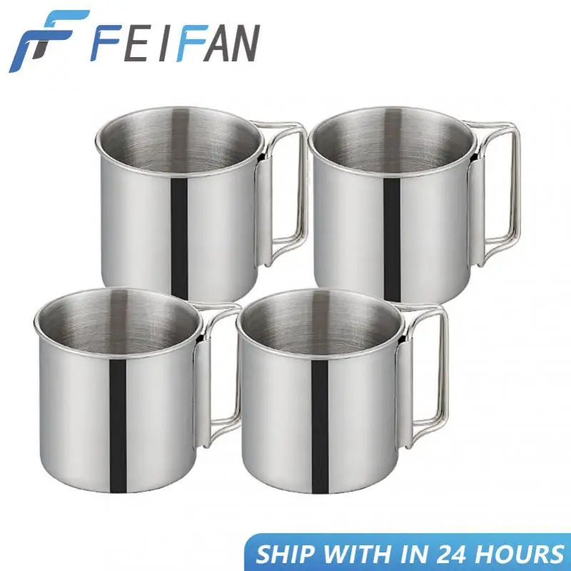 Tasse De Camping Pliable En Titane - Poignée Pliable - 8x8 Cm - 120g