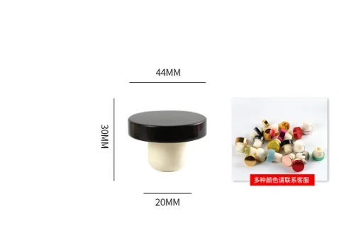 01 High molecular T-shaped cork wine bottle stopper sealing rubber wooden cork empty wine bottle cap metal stopper