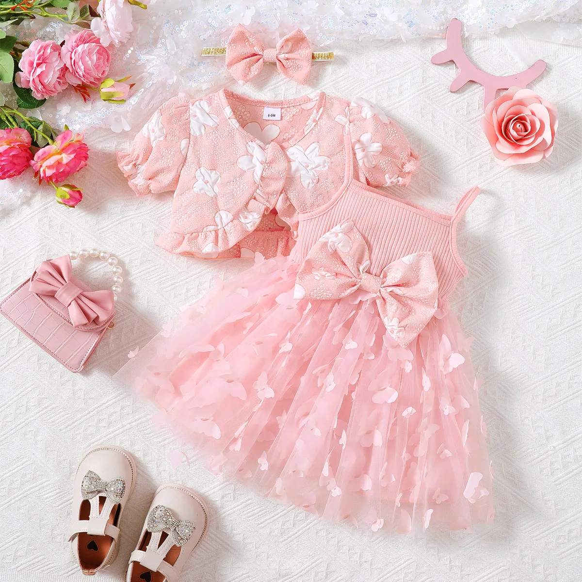 Baby Girls Butterfly Princess Dress Set 1