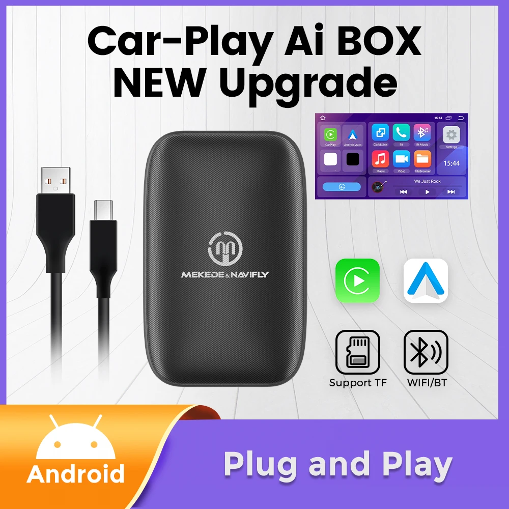 2023 Nuovo Android Ai Box Tv Box Wire To Wireless Apple Carplay Android Auto Plug And Play Car Sistemi Intelligenti Supporto Netflix