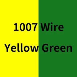 Premium UL1007 Flexible PVC Insulated Tin - Plated Copper Wire - Black & Red for DIY Electrical Projects (Yellow Green)