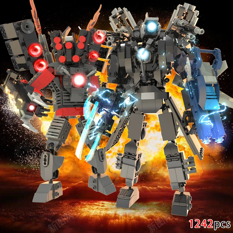 Moc Skibidi Toilet Bricks Modello Fai Da Te Giocattoli Per Ragazzi Titan Tvman Titan Clock Man Drill Man Building Blocks Giocattolo Regalo Per Bambini