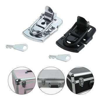 1pc Valigia Serratura Hasp con Chiave 76*45mm Armadietto degli Attrezzi Montaggio Blocco Borsa Primavera Cintura Hasp Fibbia Pacchetto Hardware Accessori