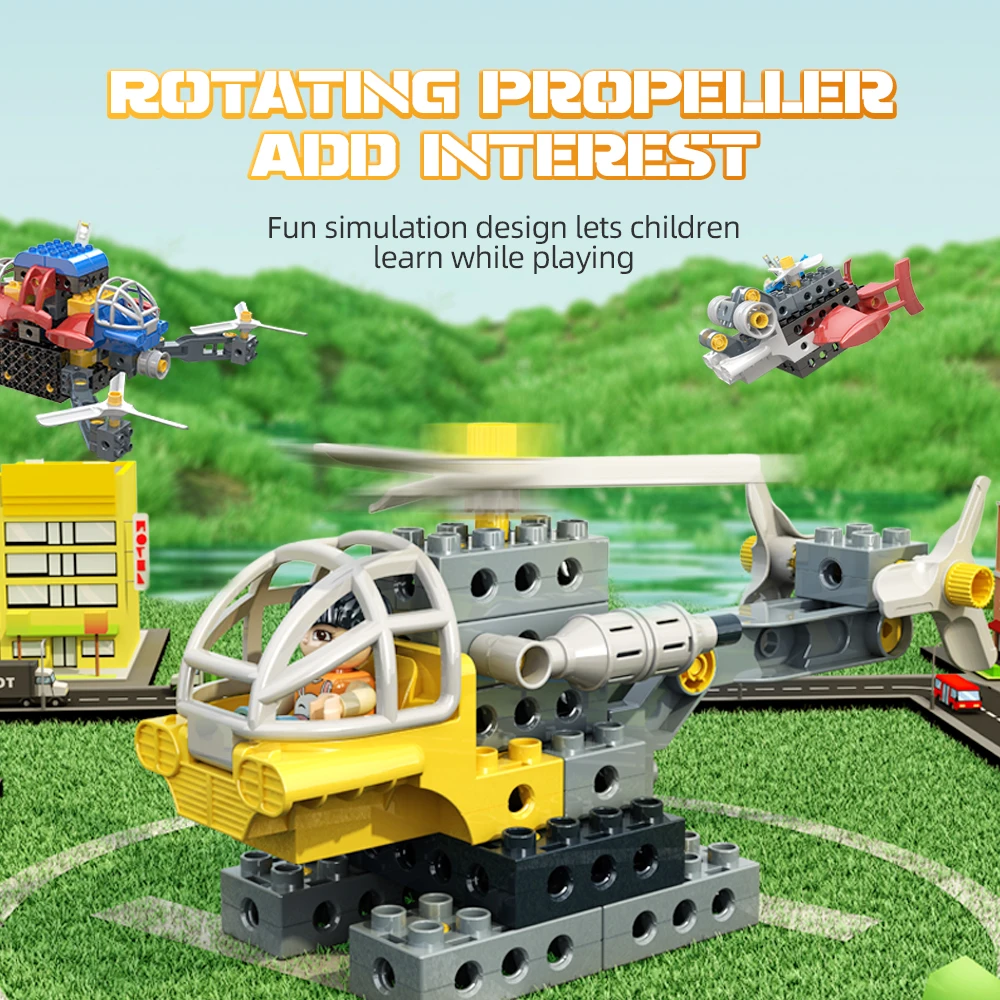 Hot Helicopters/Robots/Spiders/City Construction Engineering Vehicle Model Building Blocks Engineering Truck Toys For Kids Gifts