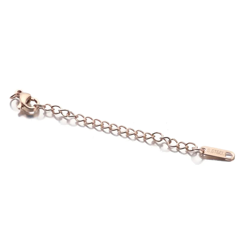 Lobster Clasps 10pcs/lot Stainless Steel Extended Extension Tail Chain Lobster Clasps Connector DIY Jewelry Making Findings Bracelet Necklace