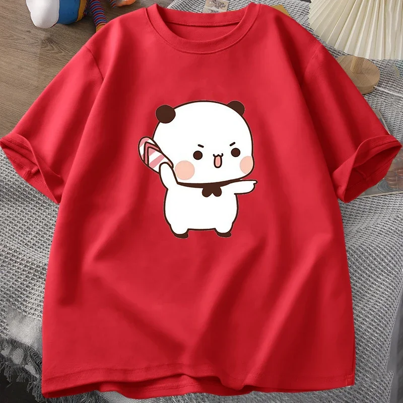Camiseta Gráfica Con Diseño De Animales – Estampado Divertido De Dudu Y Bubu, Corte Clásico, Color Negro