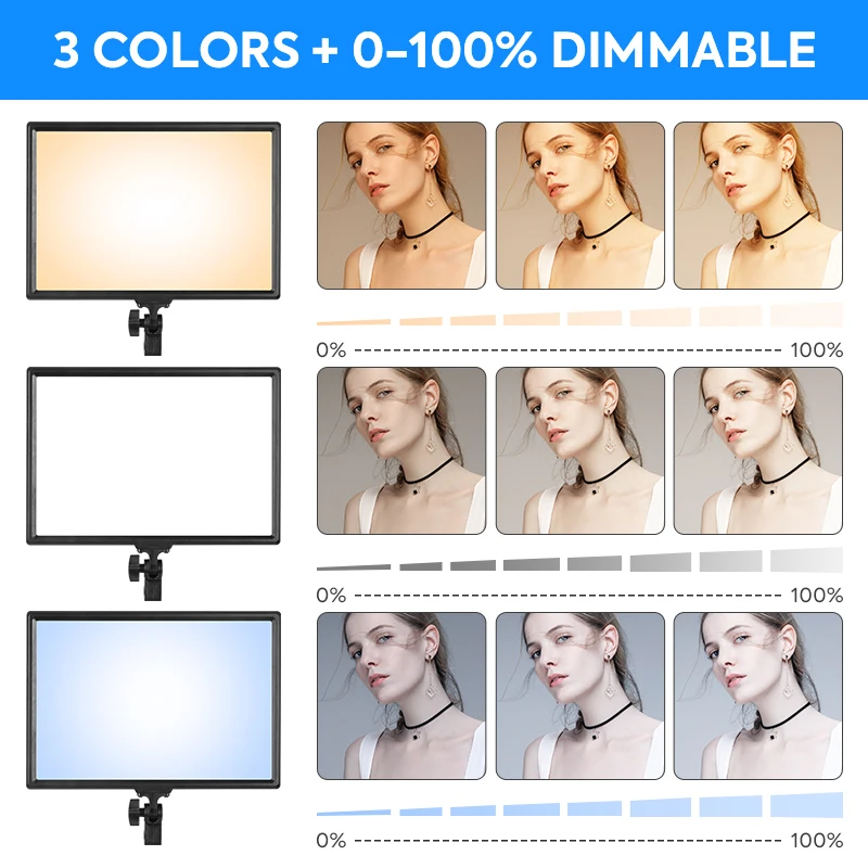 17in Led Panel Video 90w Ring Light Board Cold/Warm Photo Studio Kit With Remote Control For Photography/Makeup Manicure Light 4