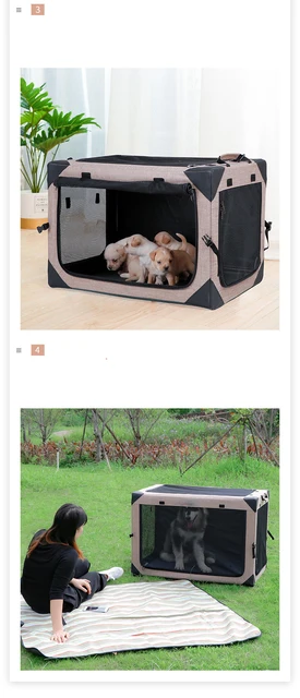 36in Portable Grand Lit pour Chien Pop Up Chien Chenil Intérieur Extérieur  Caisse Pour Animaux Portable Siège d'Auto Chenil Chat Collection