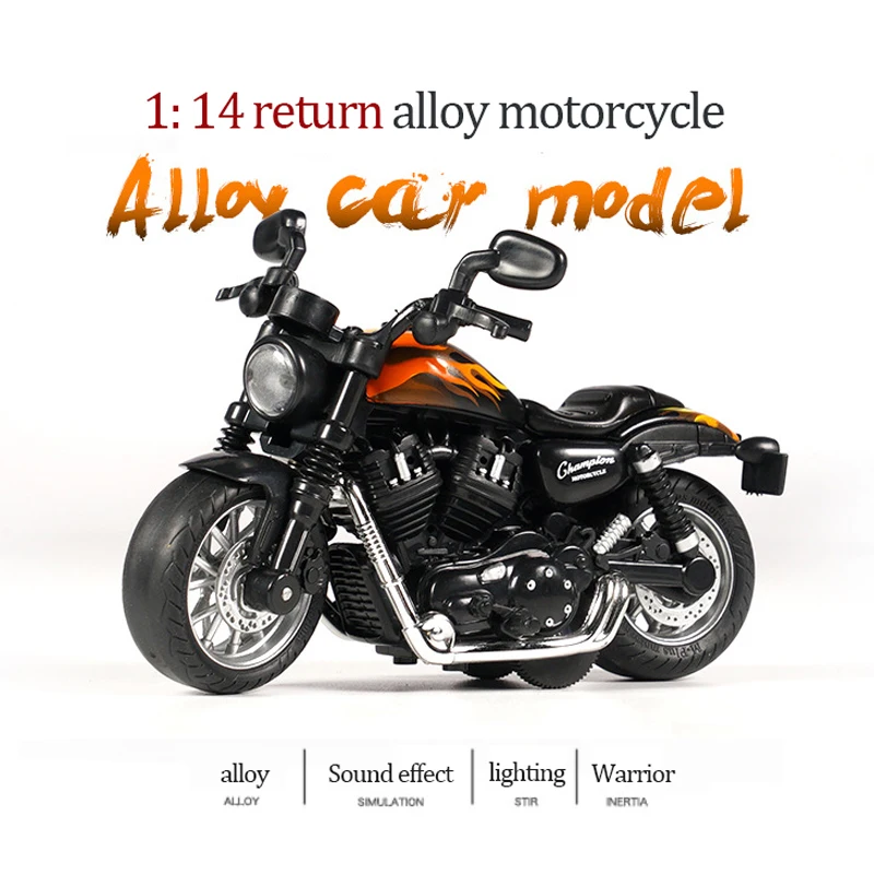 Alloy Motorcycle Model Toy with Sound and Light