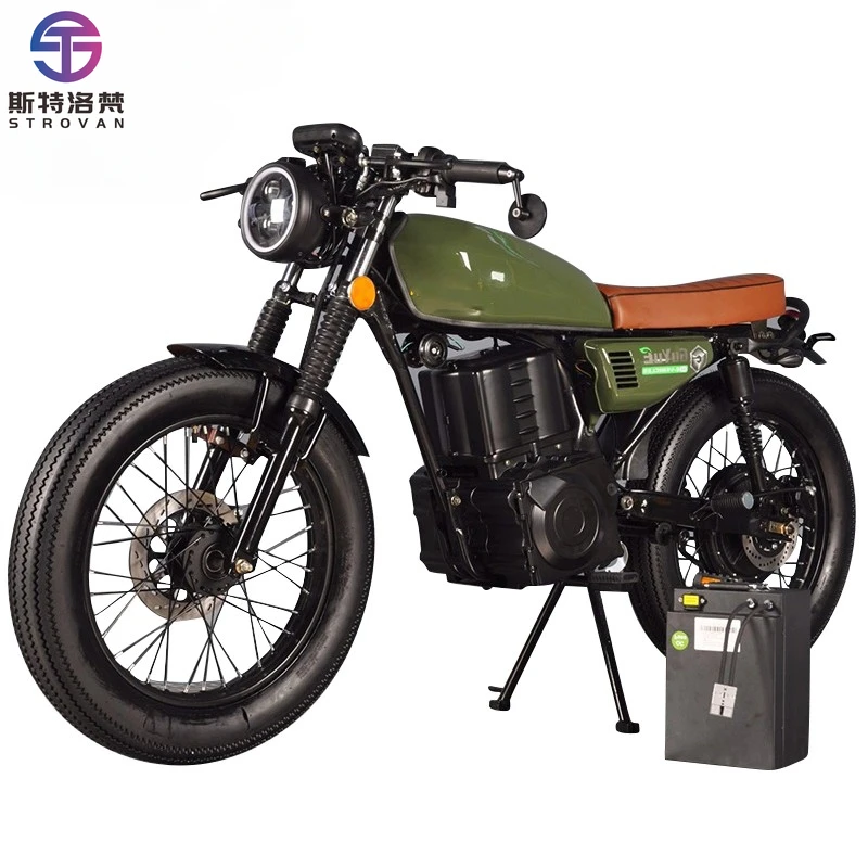 

GAEA Retro Prince 2000W 72V35Ah Lithium Battery 60km/h Classic Electric Cafe Racer Motorcycle