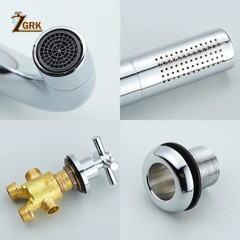 Bathtub Mixer Faucets Triple Handle Bath Tub Deck Mounted 5 Hole Water Crane Cold and Hot with Hand Shower Black Chrome Gold 4