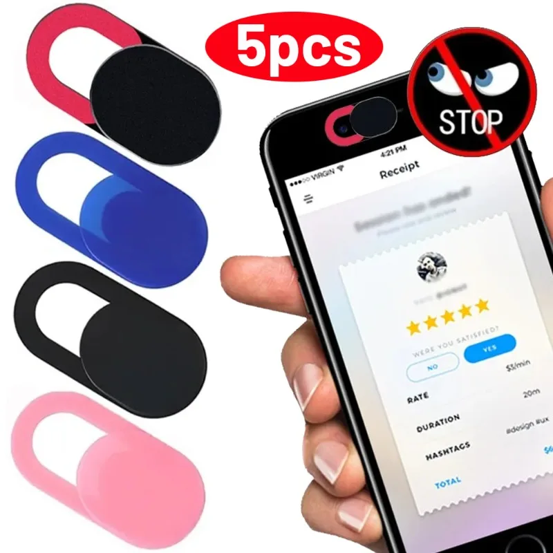 5/1 Pz Webcam Cover Ultra Sottile Copertura Dell'Obiettivo Del Computer Portatile Slide Privacy Sticker Per Iphone Ipad Macbook Pro Camera Blocker Sli