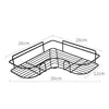 Bathroom Corner Storage Shelves Wall Mounted Rack Shampoo Holder Iron Shower Drain Basket Punch-Free Organizer Bath Accessories 5