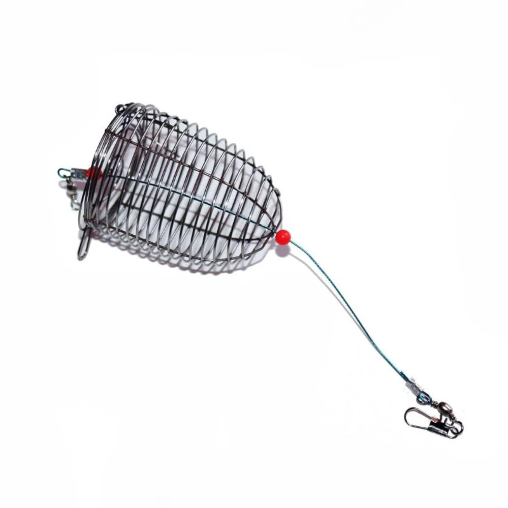 BESPORTBLE 8 Jaulas De Pesca De Acero Inoxidable 6x4.3cm | Cebos Con Tapa Resorte | Para Camarones, Cangrejos Y Señuelos