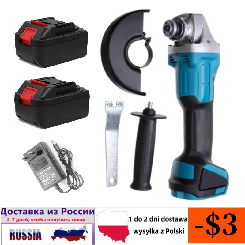 Smerigliatrice Angolare Elettrica Smerigliatrice Angolare Senza Spazzole Senza Fili 100 / 125Mm Compatibile Makita 18V Macchina Da Taglio A Batteria U