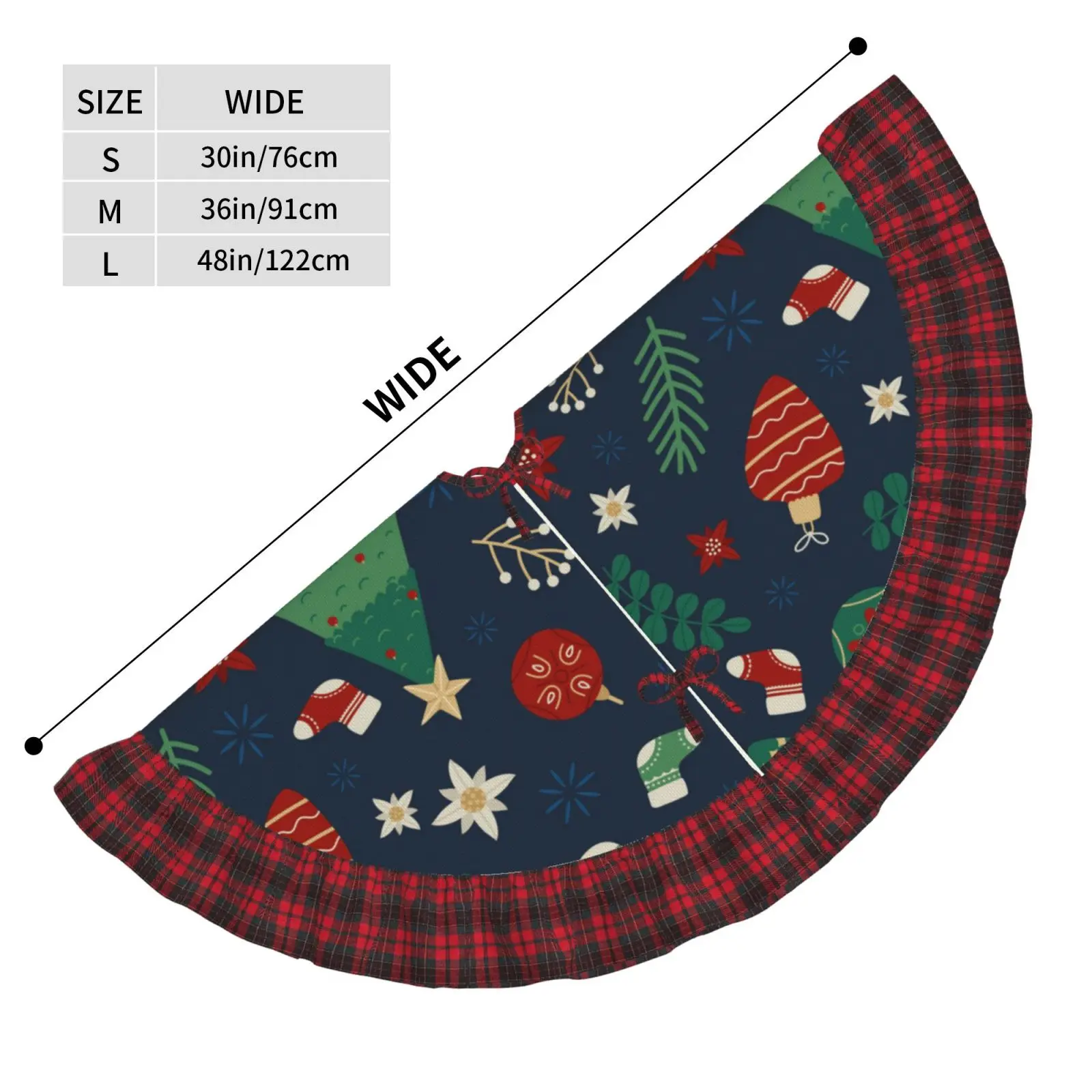 Customizable Plaid Christmas Tree Skirt 3 | Customizable Plaid Christmas Tree Skirt 3