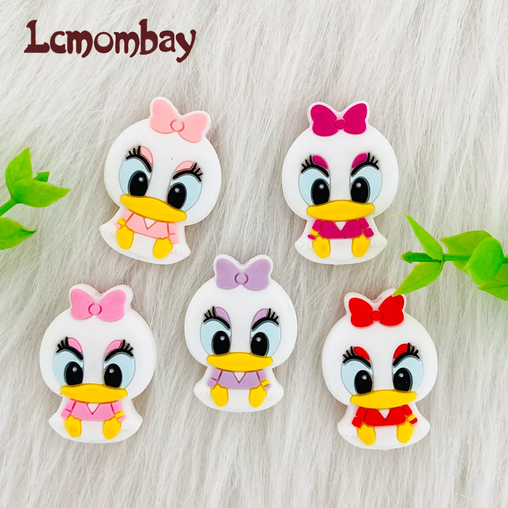 Baby Teething Items classic 10Pcs Cartoon Animal Silicone Donald Duck Baby Teeth Beads Pacifier Clip Chain Newborn Shower Gift Accessories Teething baby teething items crossword puzzle clue