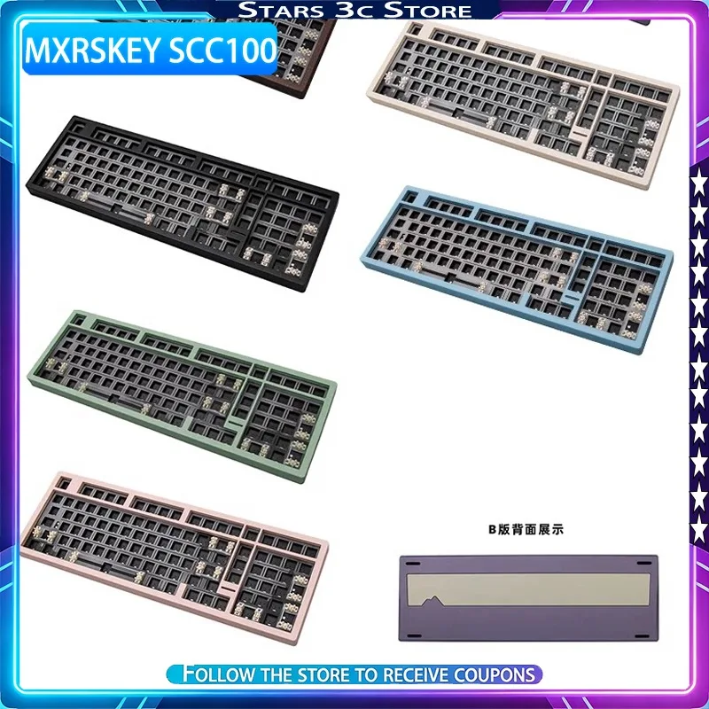 MXRSKEY SCC100 기계식 키보드 커스터마이징 키트 무선 트라이 모드 가스켓 구조 알루미늄 합금 DIY 키보드