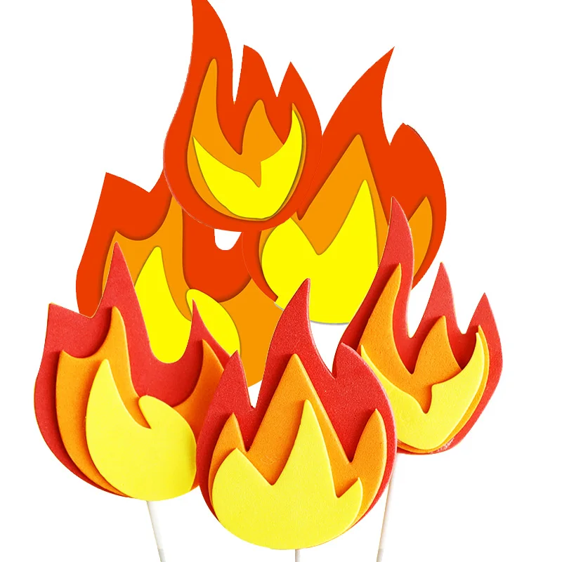 Fireman Birthday Fire Birthday Paper Cake Topper Decoration Firefighter Birthday Fire Department Party Decorations Supplies