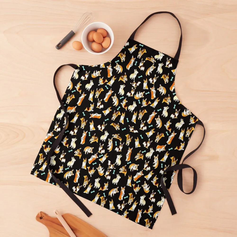 

Jolly corgis in Black Apron cute apron