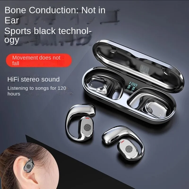 Sports Game Bluetooth Headset Wireless Hanging Ear Ultra-Long Life Noise Cancellation Digital Display HiFi Sound Quality Headset