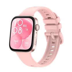 Colorful Silicone Strap with Buckle for Watch Fit Accessories (Pink sand)