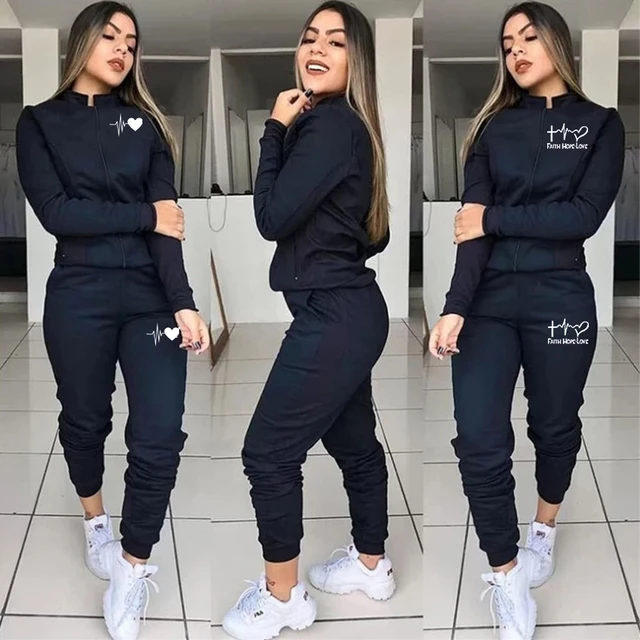 Sweat-shirt à capuche et pantalon De sport pour Femme, ensemble De 2 pièces  à la mode ensemble femme 2 pièces pantalon ensemble jogging femme  survetement femme ensemble 2 pieces - AliExpress