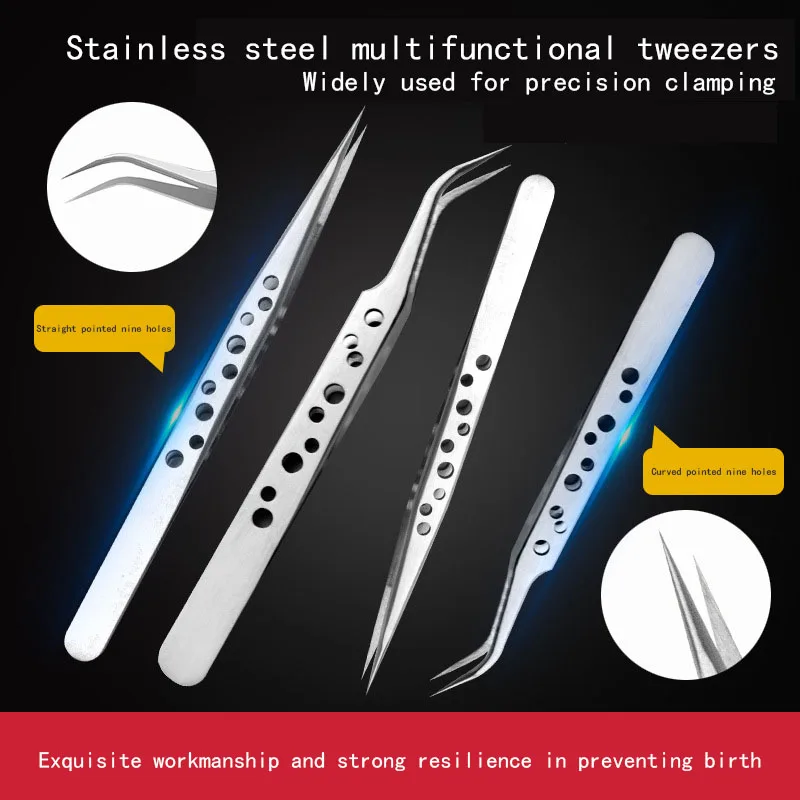 120mm Tweezers Plastic Tweezers Anti-static Pointed Non-slip Hand Repair  Tool