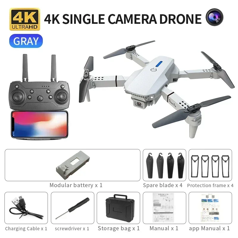 ตัวเลือกสินค้า โดรนพับได้ 4K WiFi FPV ของเล่นเด็ก