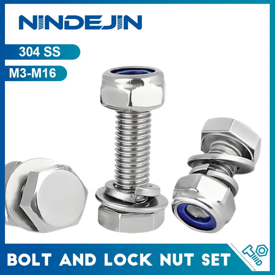 Set de vis hexagonale en acier inoxydable M3 m4 m5 boulons hexagonaux Set de vis hexagonale en acier inoxydable M3 m4 m5 boulons hexagonaux