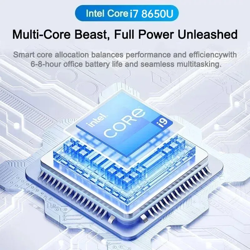 새로운 비즈니스 컴퓨터 i7 8650U 비디오 게임 노트북 윈도우 11 노트북 컴퓨터 HD IPS 15.6인치 i7 휴대용 노트북