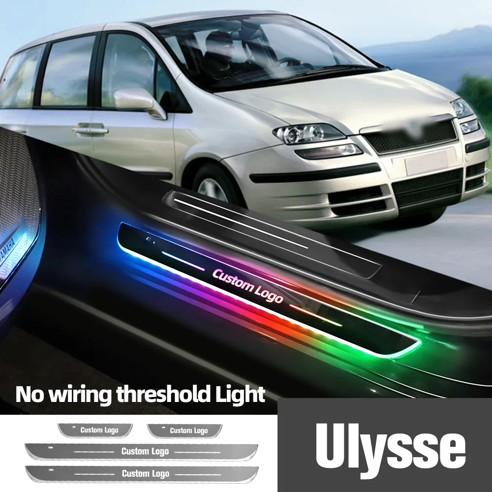 

For Fiat Ulysse 2002-2011 2007 2008 2009 2010 Car Door Sill Light Customized Logo LED Welcome Threshold Pedal Lamp Accessories