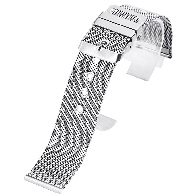 Elegant Stainless Steel Mesh Watch Straps - Silver, Gold, Black