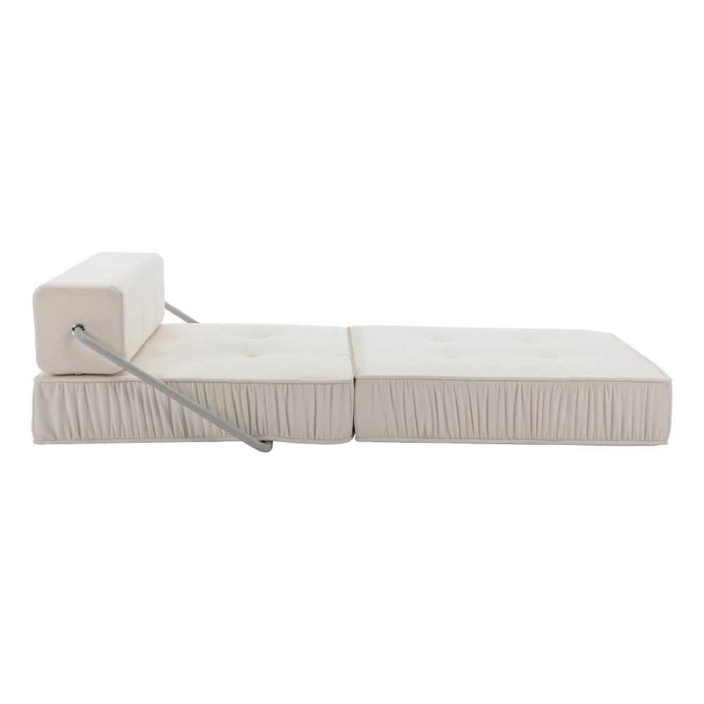 PINGGO Klappbares Sofa Futon Schlafsessel Konvertierbare Bodencouch Schlafmatratze Abnehmbares Rückenkissen für Wohnzimmer – Detail 19