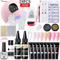 UR SUGAR Extension Nail Gel Set Crystal Building Clear Nude Gel With Nail Tools Set Gel Nail Polish For Nail Extension kit 1