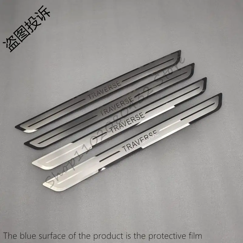 

Полоса для порога двери для Chevrolet подачи накладка из нержавеющей стали для порога Накладка для педали Стикеры для стайлинга автомобиля автомобильные аксессуары