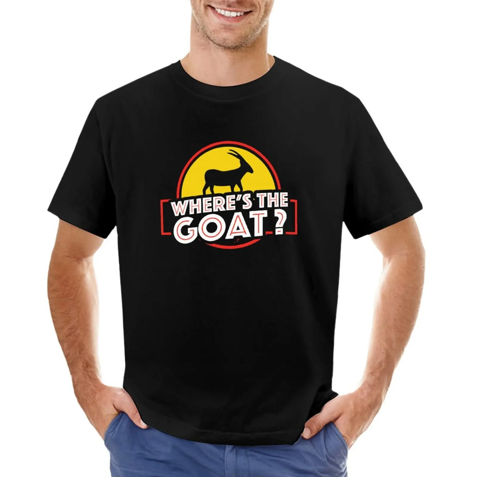 

Jurassic Park - Where's The Goat T-Shirt summer top sublime mens white t shirts