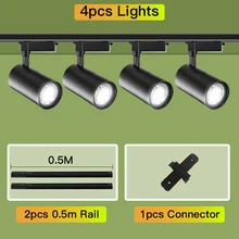  Track Light COB Spots Led Set Track Lamp Spotlight 12/20/30/40W LED Lighting Rail&nbsp;Fixture&nbsp;220v For Home Living Room Kitchen 