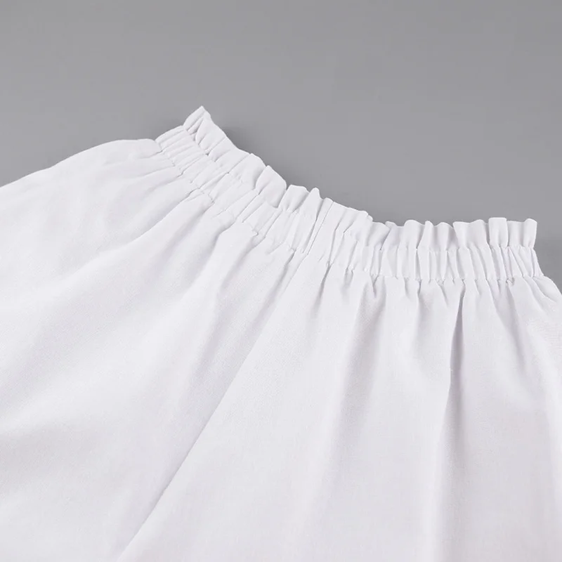 2022 frauen Frühling Sommer Böhmischen Shorts Sets Solide Weiß Lose Fit Outfits Bluse Anzug 2 Zwei Stück Set Für Frauen