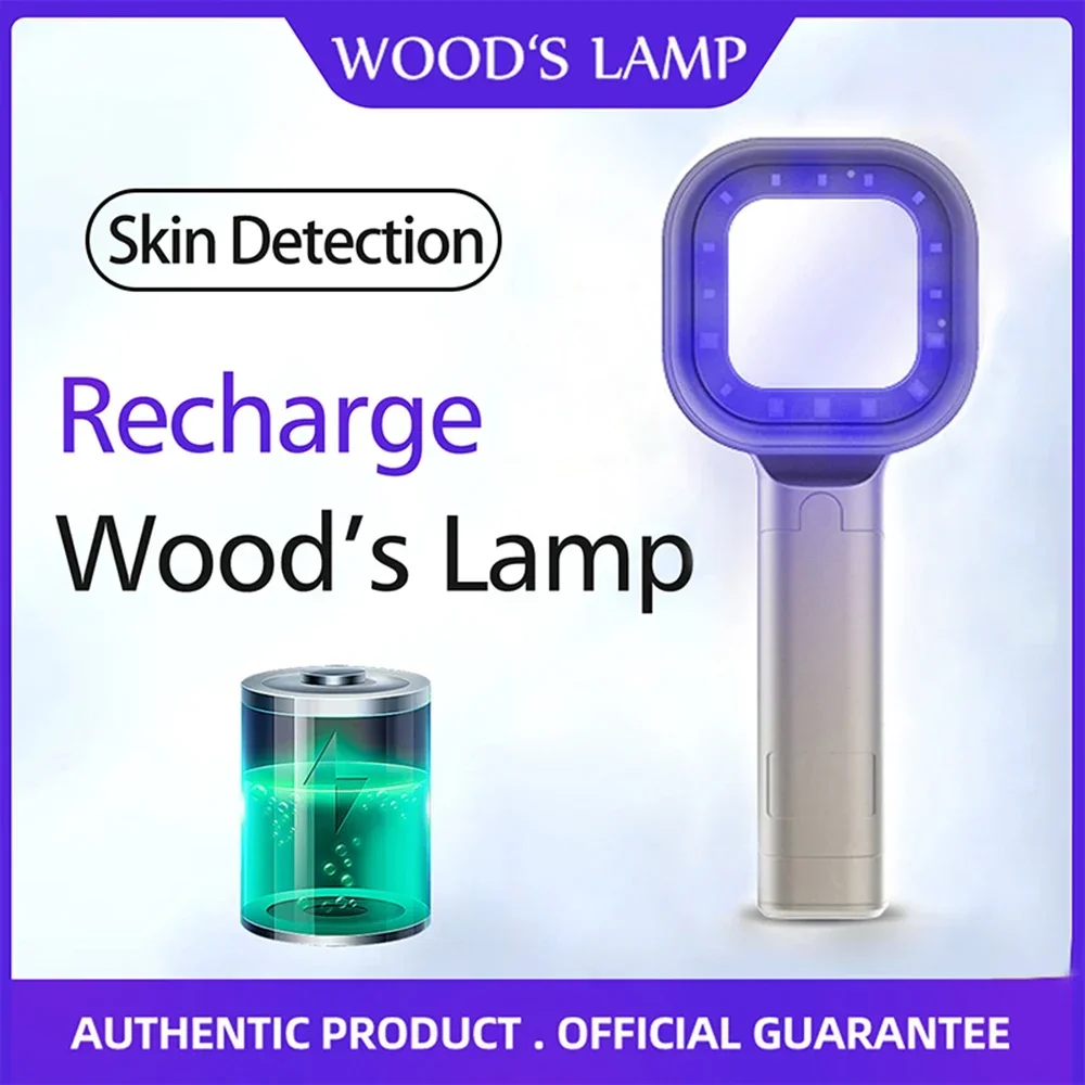 Woods Lamp Skin Analyzer Portable Facial Salon Beauty Analyzer UV Lamp Wood Dermatology for Analyzing Testing Examination